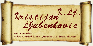 Kristijan LJubenković vizit kartica